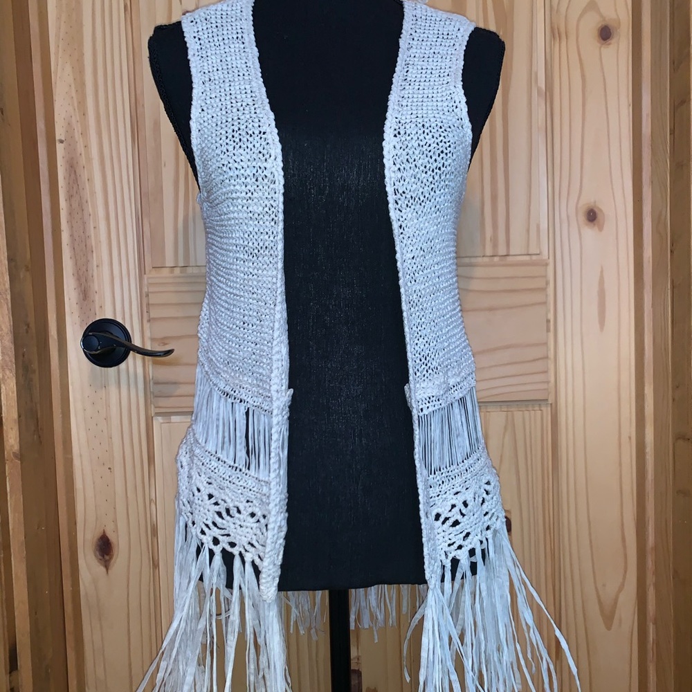 Full Tilt mid length fringed vest